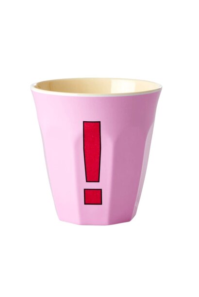 Melamine beker Exclamation Mark pink