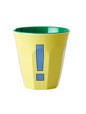 Rice Melamine beker Exclamation Mark yellow