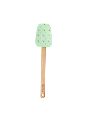 Rice Silicone Spatel Pastel Green met Dots