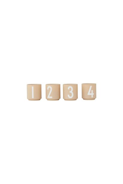 Mini cups 1 2 3 4 Advent beige set/4