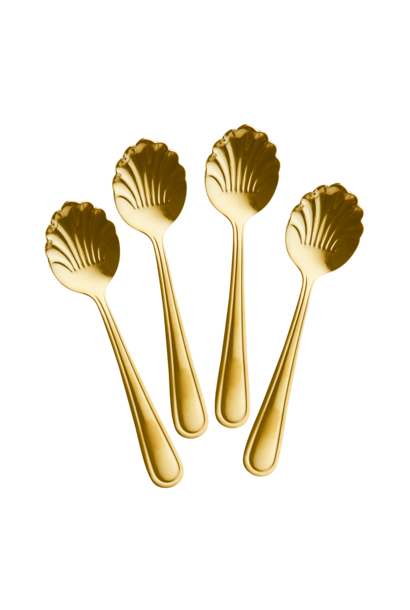 Seashell lepels kort goud set/4