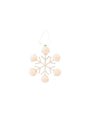 Rice Snowflake Christmas ornament beige