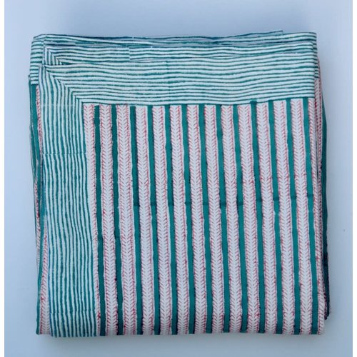 Rozablue Tafellaken 180x270 Funky Stripes strawberry green