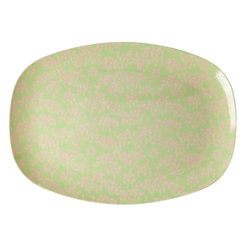 Rice Melamine ovaal bord Pink Flower Field Rice Melamine ovaal bord Pink Flower Field