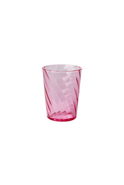 Glas / Tumbler acryl Twisted Swirl 340ml pink