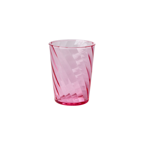 Rice Glas / Tumbler acryl Twisted Swirl 340ml pink