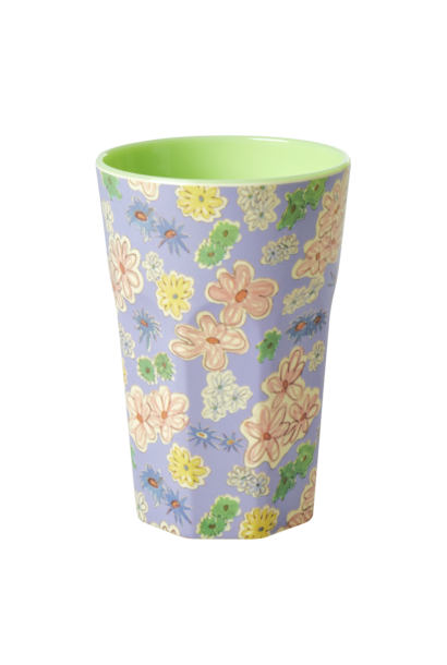 Melamine Tall beker Flower Painting