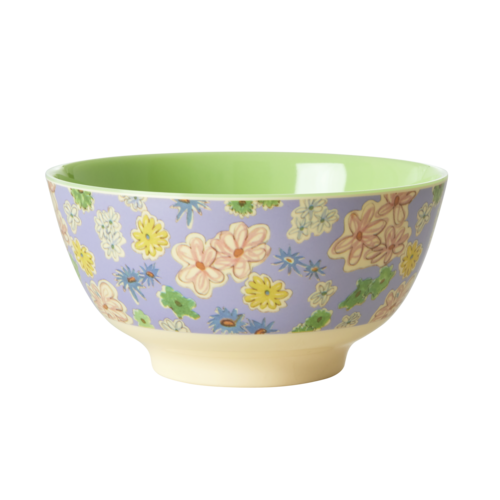 Rice Melamine kom Flower Painting