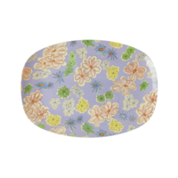Melamine ovaal bord small Flower Painting