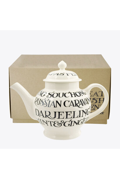4 Mug Teapot Black Toast