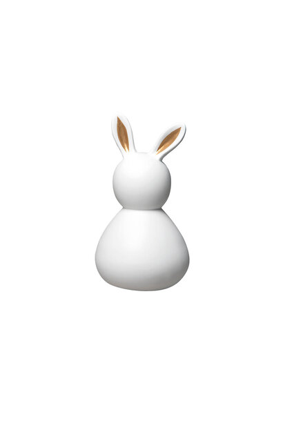 Oster Porzellan Hase Bunny Dame medium weiss-gold