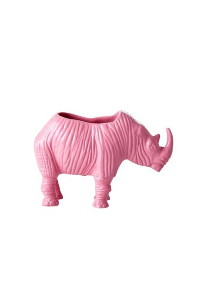 Bloempot metal Rhino Pink small