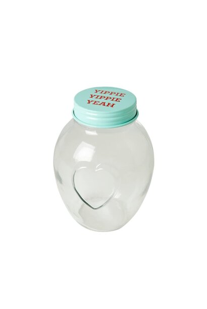 Voorraadpot glas Mint deksel medium 1,4ltr