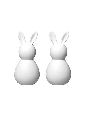 Räder Porcelain Easter Bunny Gentleman white S set/2 - 3 x 2.5 x 5 cm