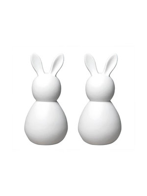 Räder Porzellan Osterhase Herr weiß S-Set / 2 - 3 x 2,5 x 5 cm