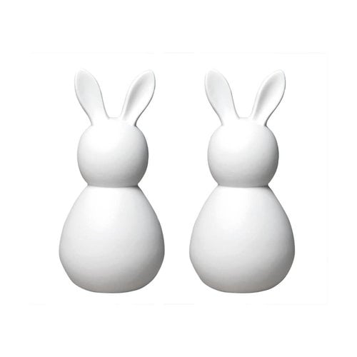 Räder Porcelain Easter Bunny Gentleman white S set/2 - 3 x 2.5 x 5 cm