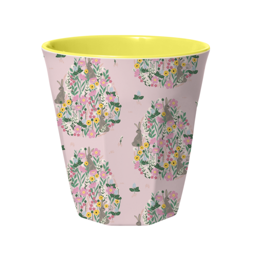 Rice Melamine cup Bunny soft pink