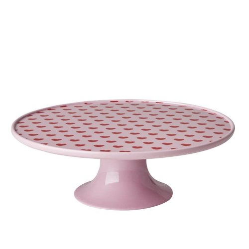 Rice Melamine taart standaard Sweet Hearts roze