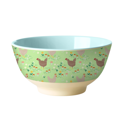 Rice Melamine kom Hen soft green