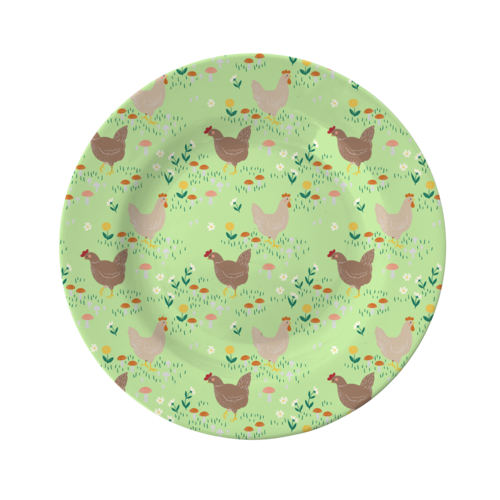 Rice Melamine lunch bord Hen soft green