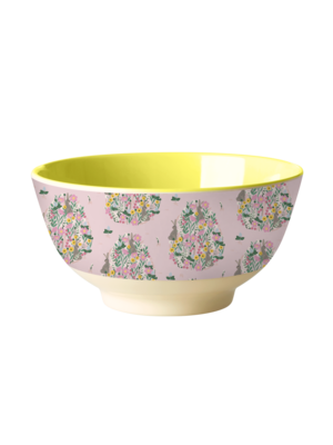 Rice Melamine bowl Bunny soft pink