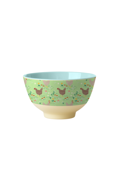 Melamine kom small Hen soft green