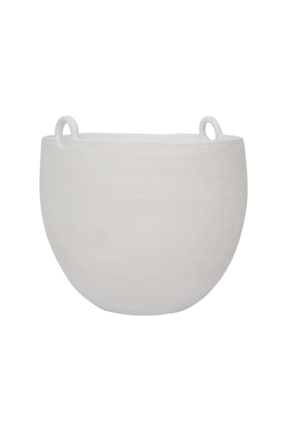 Deco pot Honey white