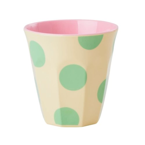 Rice Melamine beker Green Dot Rice Melamine beker Green Dot