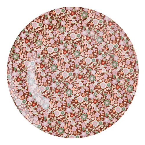Rice Melamine diner bord Fall Floral brown Rice Melamine diner bord Fall Floral brown