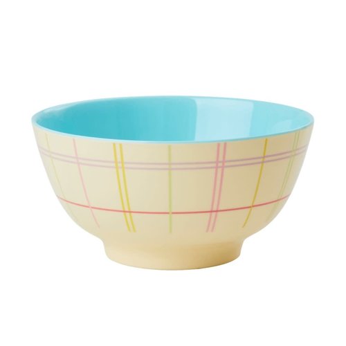 Rice Melamine kom Multicolored Check