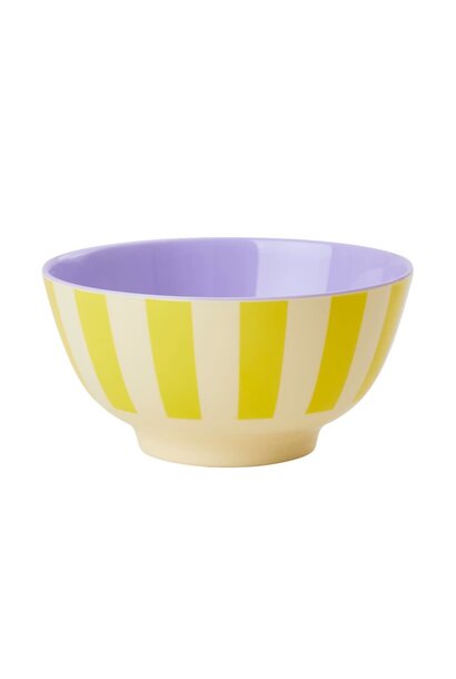 Melamine kom Yellow Stripes