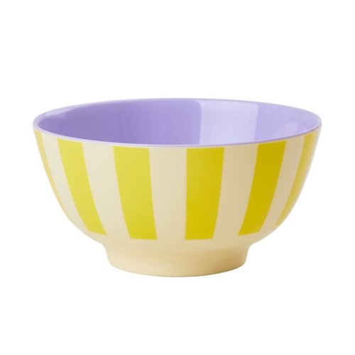 Rice Melamine kom Yellow Stripes