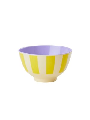 Rice Melamine kom small Yellow Stripes