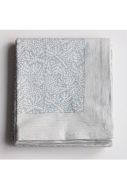 Tafellaken 150x150cm Floral mineral green