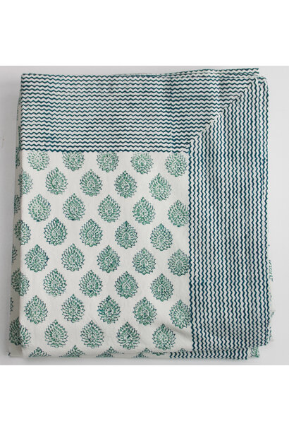 Tafellaken 180x340 Little Lotus green