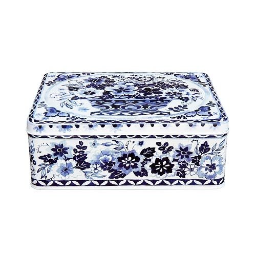 Claire Winteringham Rectangular Tin Blue & White