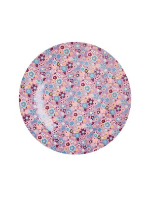 Rice Melamine lunch plate Fall Floral Lavender