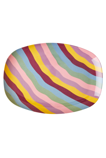 Melamine ovaal bord Funky Stripes