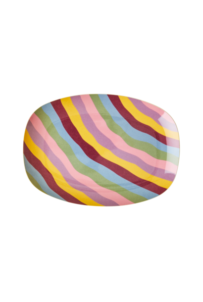 Melamin ovaler Teller small Funky Stripes
