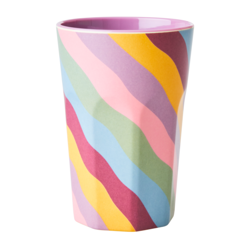 Rice Melamine Tall beker Funky Stripes