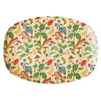 Melamine oval plate Mushroom