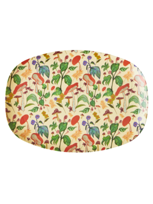 Rice Melamine oval plate Mushroom