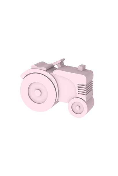 Lunchbox 2 compartimenten Tractor light pink
