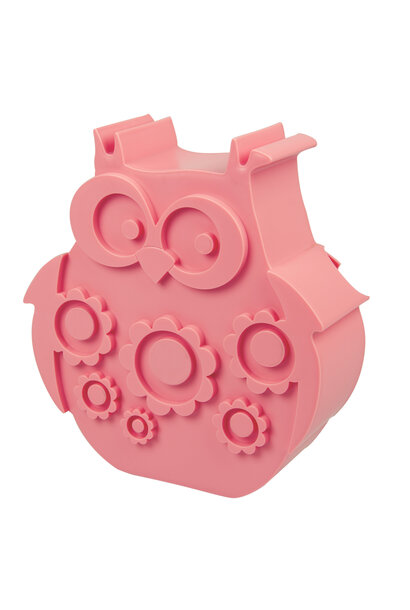 Lunchbox 2 compartimenten Uil pink