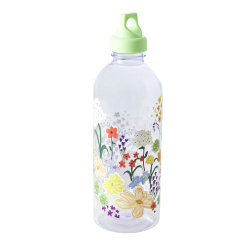 Rice Drinkfles plastic 1000ml Flower Painting Rice Drinkfles plastic 1000ml Flower Painting
