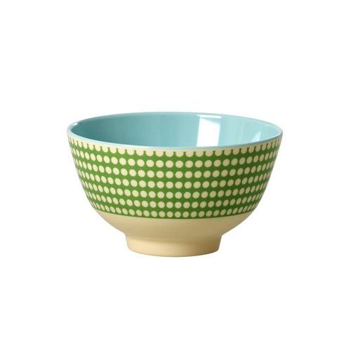 Rice Melamine kom small Dot green/white Rice Melamine kom small Dot green/white