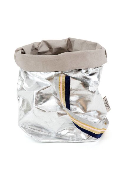 Paper Carry Bag One metallic Silver