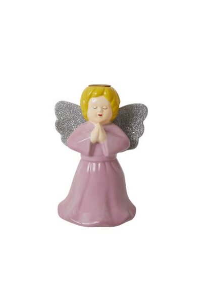 Candlestick Angel large Pink