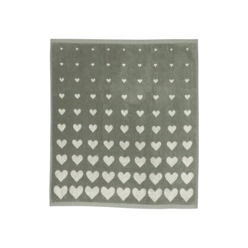 Bunzlau Castle Keuken handdoek Hearts dark green