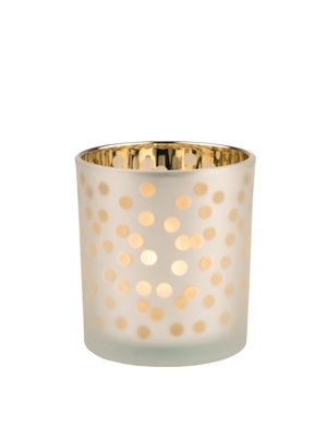 Räder Tea light holder Glossy light Dots small